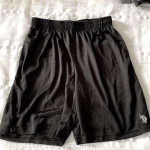 Black polo gym shorts